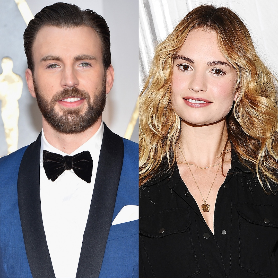Lily James' Lips Are Sealed on Chris Evans Romance Rumors - E! Online